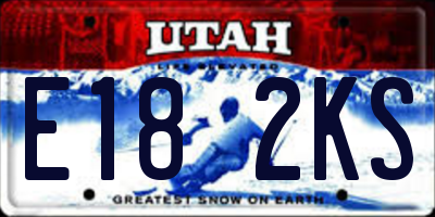 UT license plate E182KS