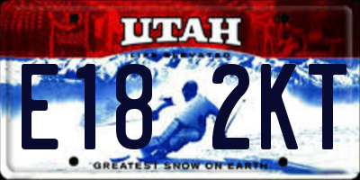 UT license plate E182KT