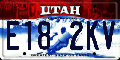 UT license plate E182KV