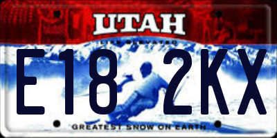 UT license plate E182KX