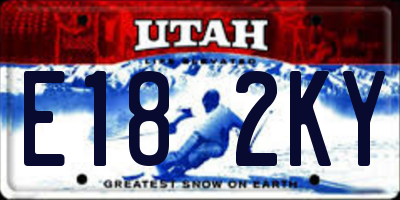 UT license plate E182KY