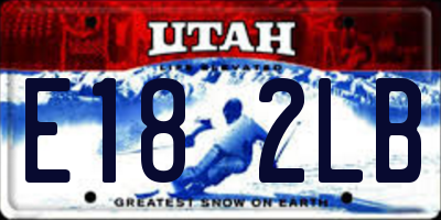 UT license plate E182LB