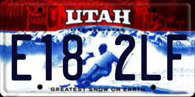 UT license plate E182LF