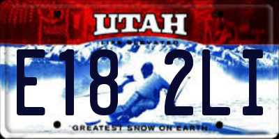 UT license plate E182LI