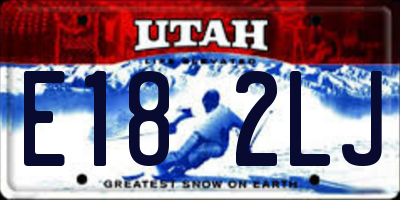 UT license plate E182LJ