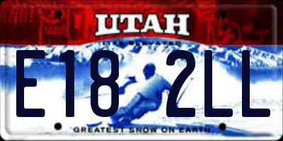 UT license plate E182LL