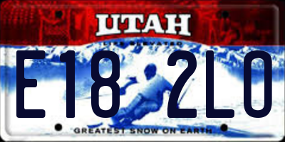 UT license plate E182LO