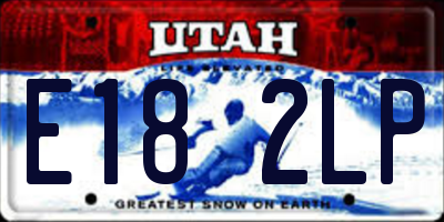 UT license plate E182LP