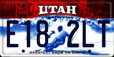 UT license plate E182LT