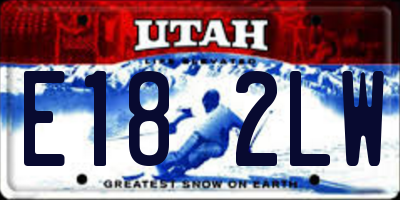 UT license plate E182LW