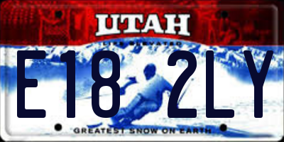 UT license plate E182LY