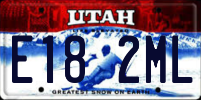 UT license plate E182ML