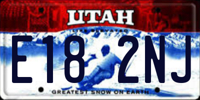UT license plate E182NJ