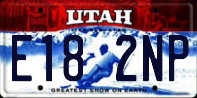 UT license plate E182NP