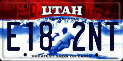 UT license plate E182NT