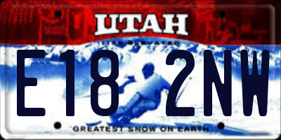 UT license plate E182NW