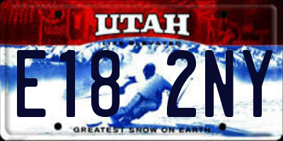 UT license plate E182NY