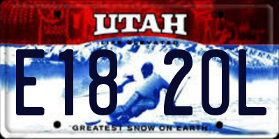 UT license plate E182OL