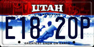 UT license plate E182OP