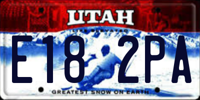 UT license plate E182PA
