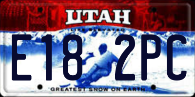 UT license plate E182PC