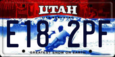 UT license plate E182PF
