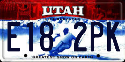 UT license plate E182PK
