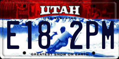 UT license plate E182PM