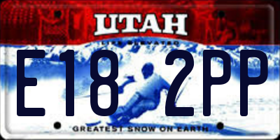UT license plate E182PP