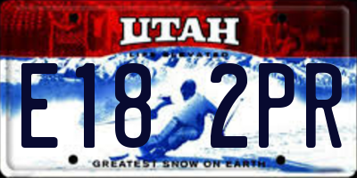 UT license plate E182PR