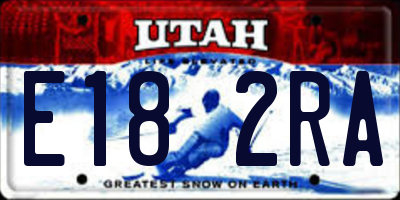 UT license plate E182RA