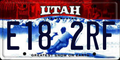 UT license plate E182RF