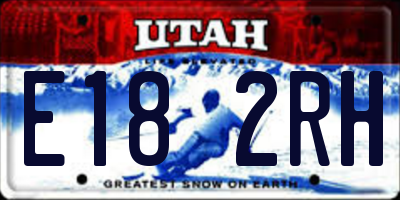 UT license plate E182RH