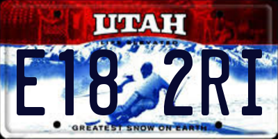 UT license plate E182RI