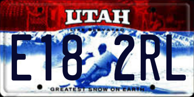 UT license plate E182RL