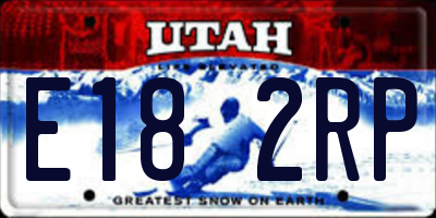 UT license plate E182RP