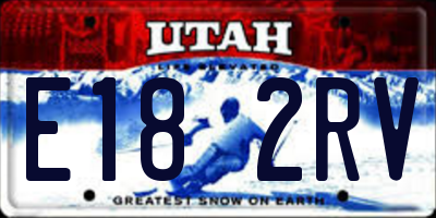 UT license plate E182RV