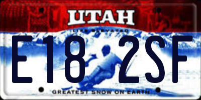 UT license plate E182SF