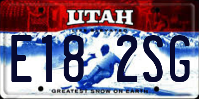 UT license plate E182SG