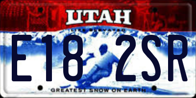 UT license plate E182SR