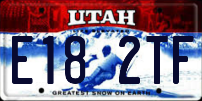 UT license plate E182TF