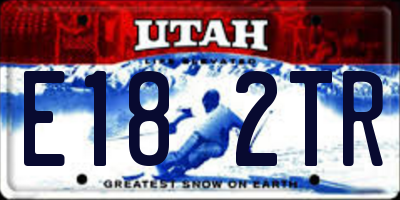 UT license plate E182TR