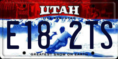 UT license plate E182TS