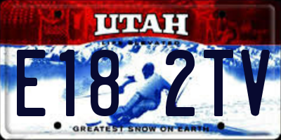 UT license plate E182TV