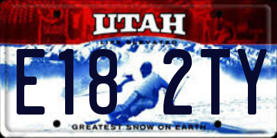 UT license plate E182TY