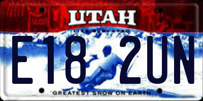 UT license plate E182UN