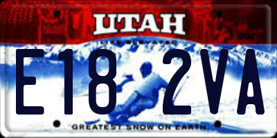 UT license plate E182VA