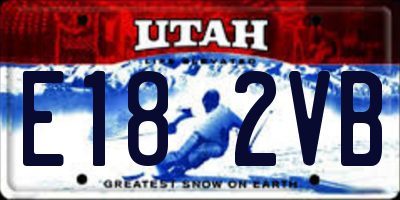UT license plate E182VB