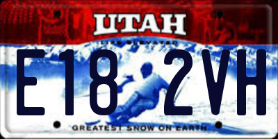 UT license plate E182VH