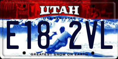 UT license plate E182VL